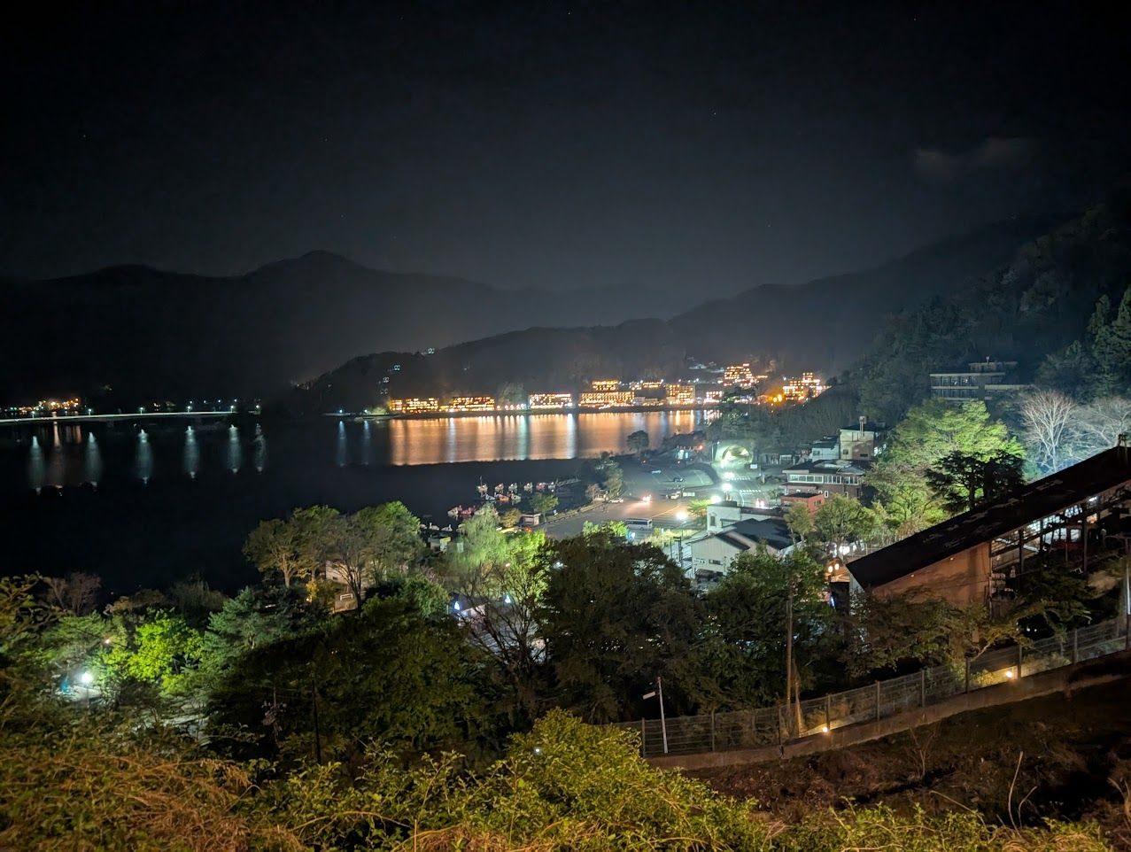 View from the hotel room (night)