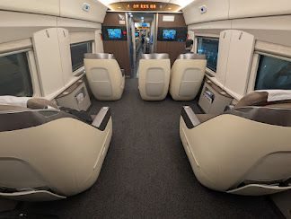intimate little cabin for business class